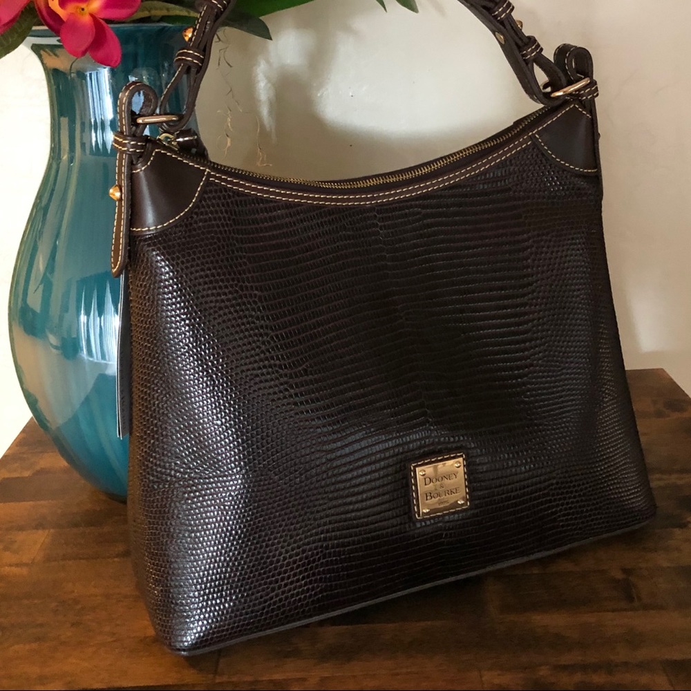 Last Call! (NWT)D&B Expresso Embossed Lizard Hobo
